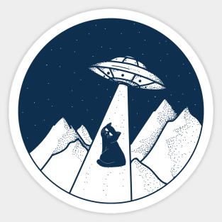 UFO Cat Sticker